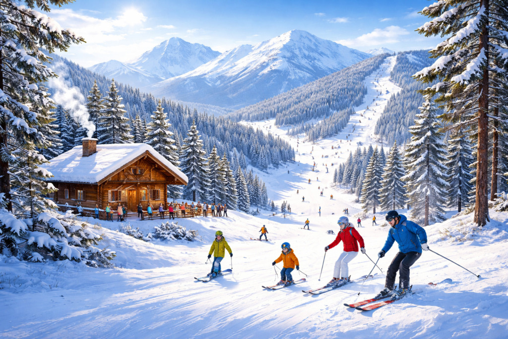 Skigebiete in der Nähe des Feriendorfes - Am Hohen Bogen: Eck‑Riedelstein, Hohenbogen und Großen Arber